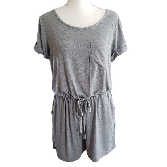 Artisan NY Gray Soft Jersey Romper Sz M - Picture 1 of 16
